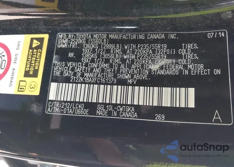 2015 Lexus Rx 350 from USA, damaged, VIN 2T2ZK1BAXFC161379